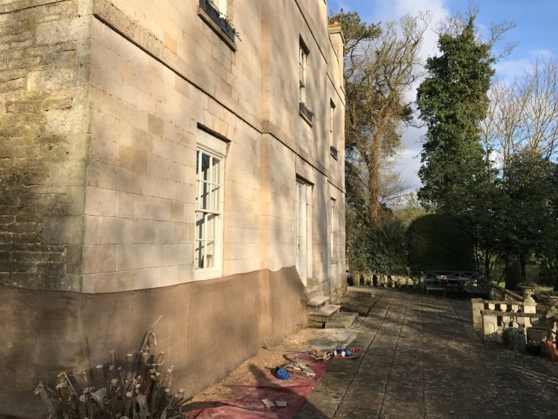 Saxby Ashlar Facade Restoration before